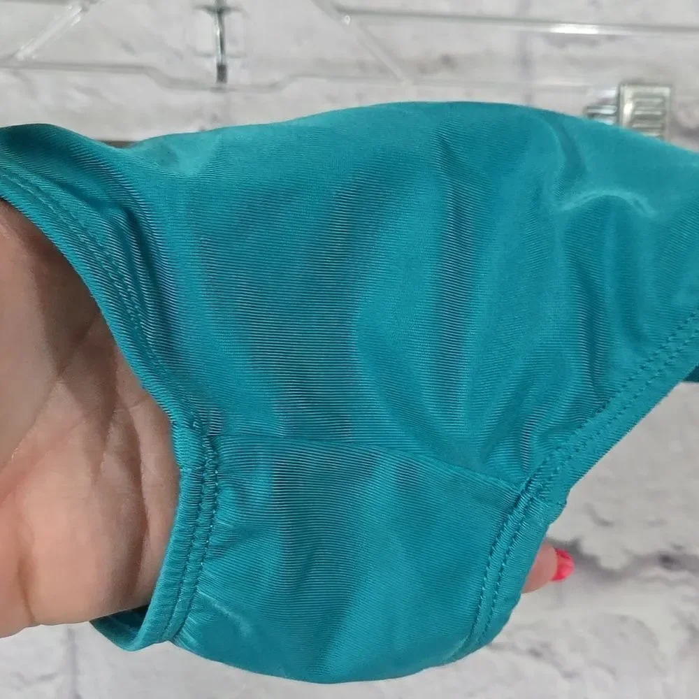 Tropical Hibiscus Tankini Girls M 10 Justice Ruffle 2pc Swimsuit Teal Floral